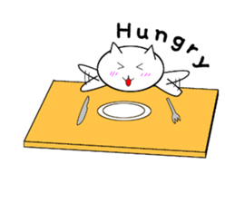 White Cat Lucy sticker #13781382