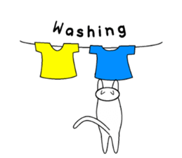 White Cat Lucy sticker #13781387