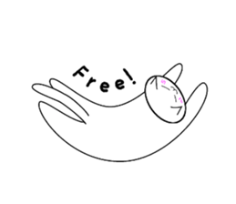 White Cat Lucy sticker #13781388