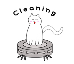 White Cat Lucy sticker #13781389