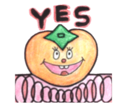 persimmon boy and eggplant boy sticker #13783962