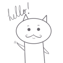 Mister Mustache Cat sticker #13784054