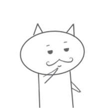 Mister Mustache Cat sticker #13784056