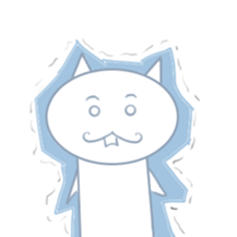 Mister Mustache Cat sticker #13784069