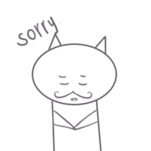 Mister Mustache Cat sticker #13784071