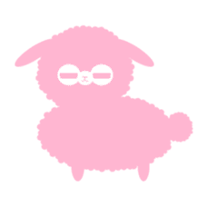Pinky the Fluffy Alpaca sticker #13784416