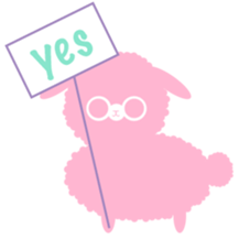 Pinky the Fluffy Alpaca sticker #13784420