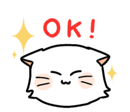 Big white cat sticker #13785200