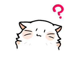 Big white cat sticker #13785204
