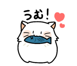 Big white cat sticker #13785206