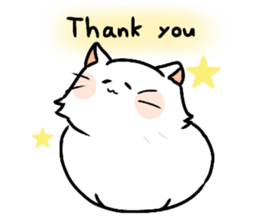 Big white cat sticker #13785209