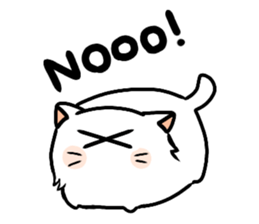 Big white cat sticker #13785212