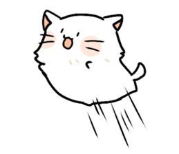Big white cat sticker #13785217