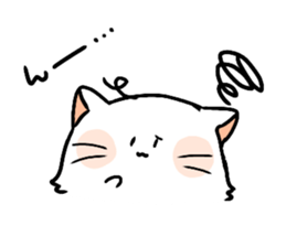 Big white cat sticker #13785222