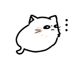 Big white cat sticker #13785225