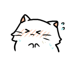 Big white cat sticker #13785232