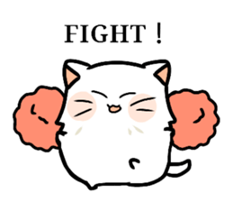 Big white cat sticker #13785233