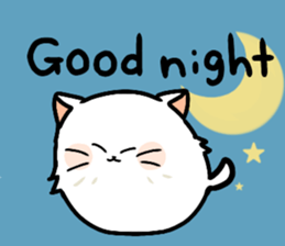 Big white cat sticker #13785237