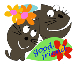 The cat which lives freely. NEKOTA. sticker #13785595