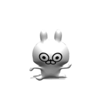 [3D] Three-dimensional rabbit 2 sticker #13785996