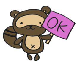 Ponta of raccoon sticker #13786270