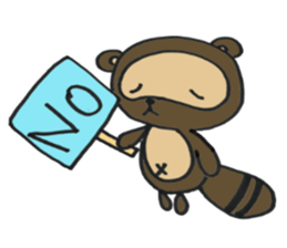 Ponta of raccoon sticker #13786271