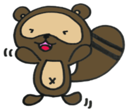 Ponta of raccoon sticker #13786279