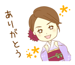 Kimono woman sticker #13786750