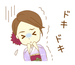 Kimono woman sticker #13786758