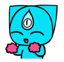 Three eyes cat of the Nutr sticker #13786824