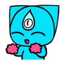 Three eyes cat of the Nutr sticker #13786824