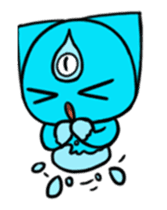 Three eyes cat of the Nutr sticker #13786825