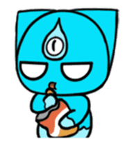 Three eyes cat of the Nutr sticker #13786826