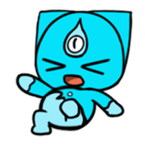 Three eyes cat of the Nutr sticker #13786830