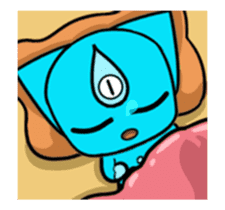 Three eyes cat of the Nutr sticker #13786831