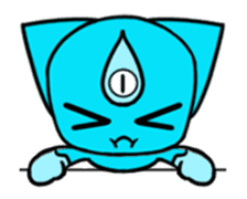 Three eyes cat of the Nutr sticker #13786835
