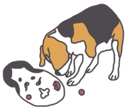 I love my beagle! 5 sticker #13787627