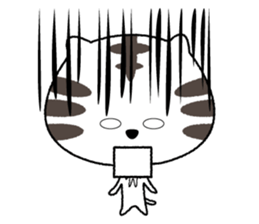 An affected tiger kitten. sticker #13789219