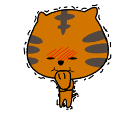An affected tiger kitten. sticker #13789223