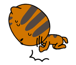 An affected tiger kitten. sticker #13789225