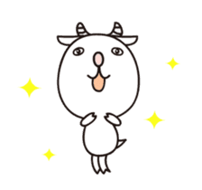 Animation sticker of White goat. sticker #13791622