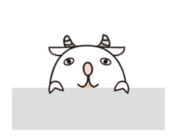Animation sticker of White goat. sticker #13791626