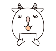 Animation sticker of White goat. sticker #13791627