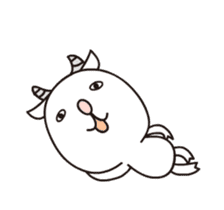 Animation sticker of White goat. sticker #13791629