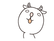 Animation sticker of White goat. sticker #13791632