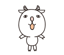 Animation sticker of White goat. sticker #13791633