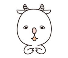 Animation sticker of White goat. sticker #13791634