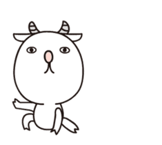 Animation sticker of White goat. sticker #13791637