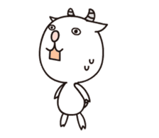 Animation sticker of White goat. sticker #13791638