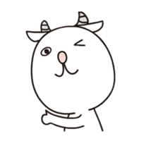 Animation sticker of White goat. sticker #13791643